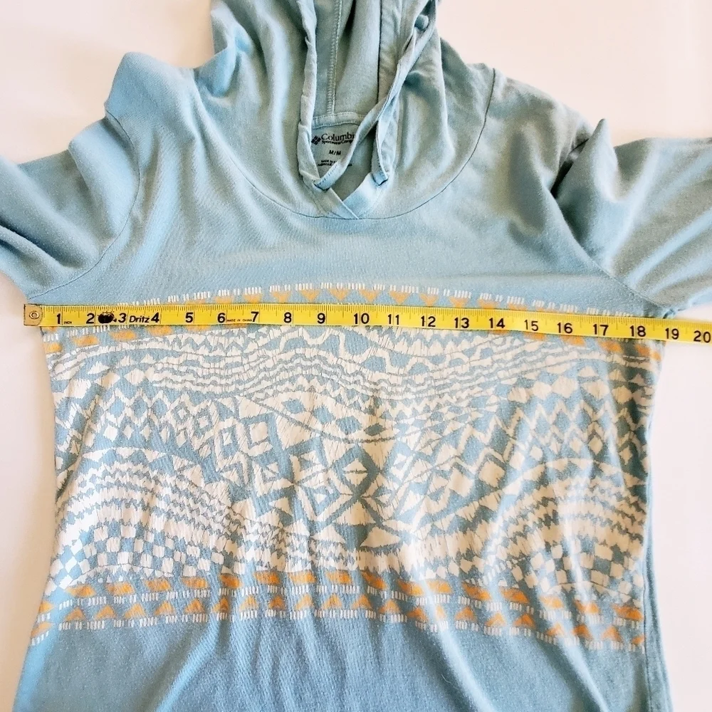 1357 * Columbia Lightweight Pullover Hoodie Light Green Size M - Picture 7 of 9